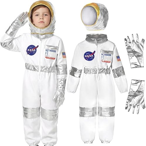 Disfraz de astronauta para niños, disfraz de piloto para niños y niñas, traje espacial para disfraz de Halloween
