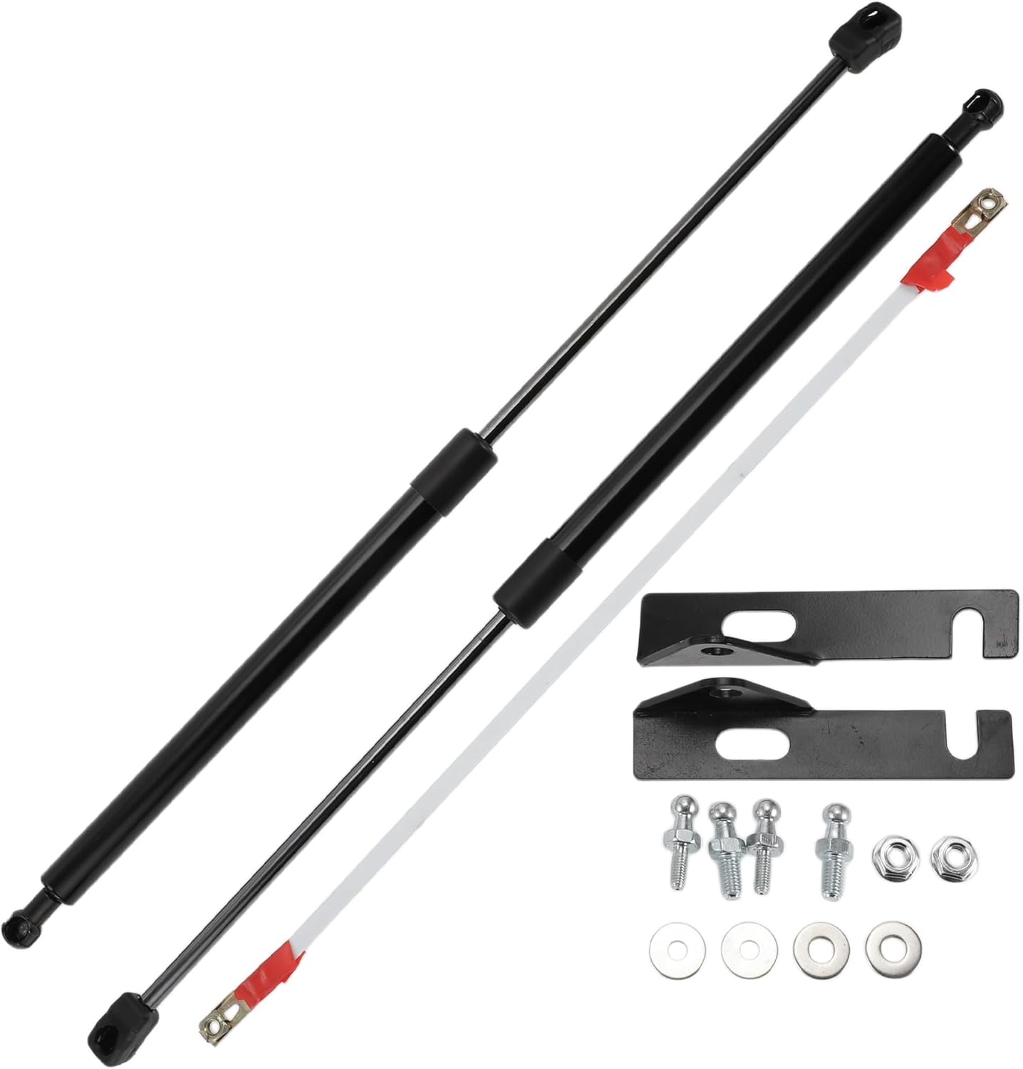 Lift Supports Struts for Nissan Rogue X-Trail 2014-2020 Front Hood Gas Spring Black with Connecting Wire,Mounting Bracket,Gasket 2Set