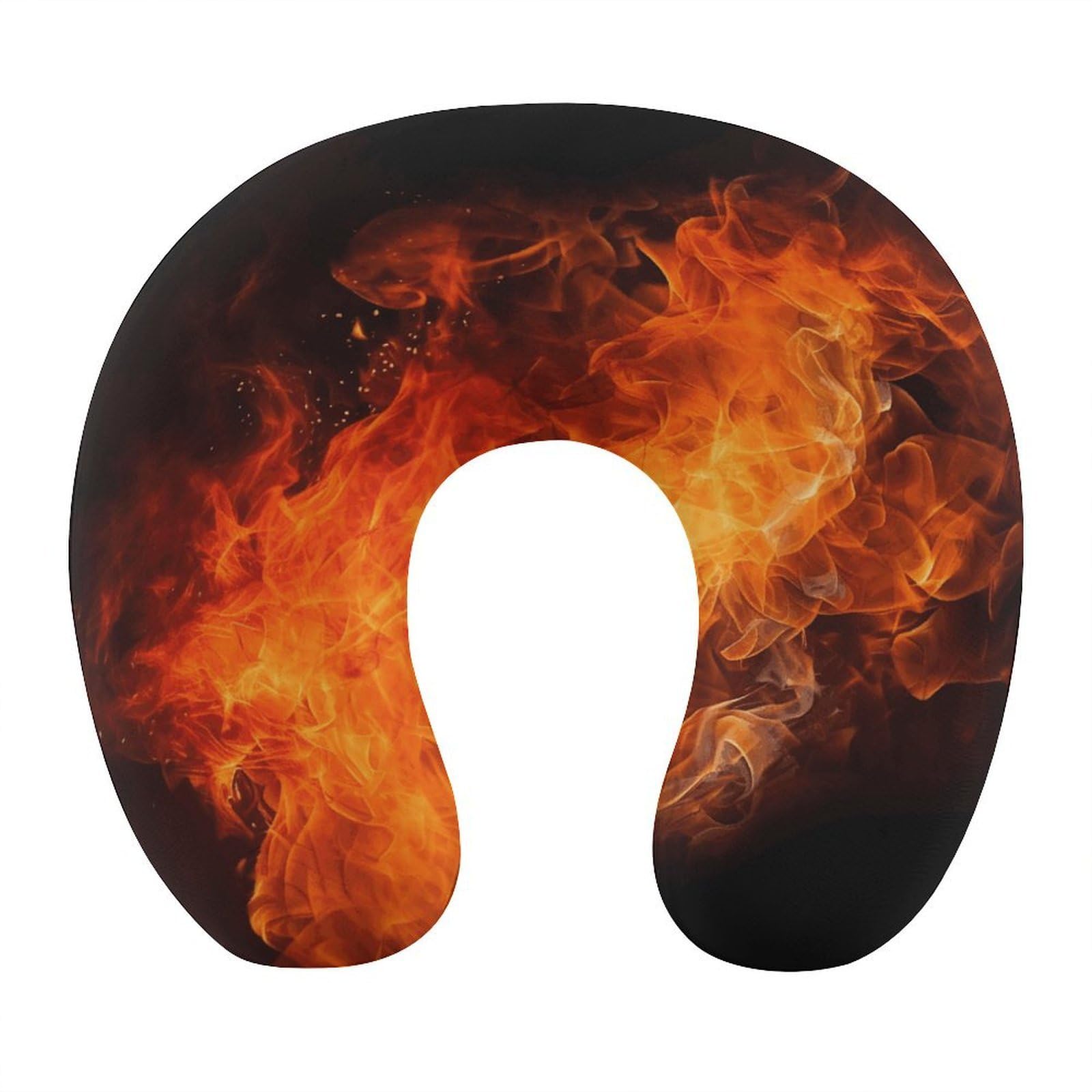 FekiLoot Roaring Flame Travel Pillow,U Shaped Office Napping Pillow Support Neck and Head Comfortable Travel Neck Pillow U Shape Sleeping Essentials for Long Haul Flights