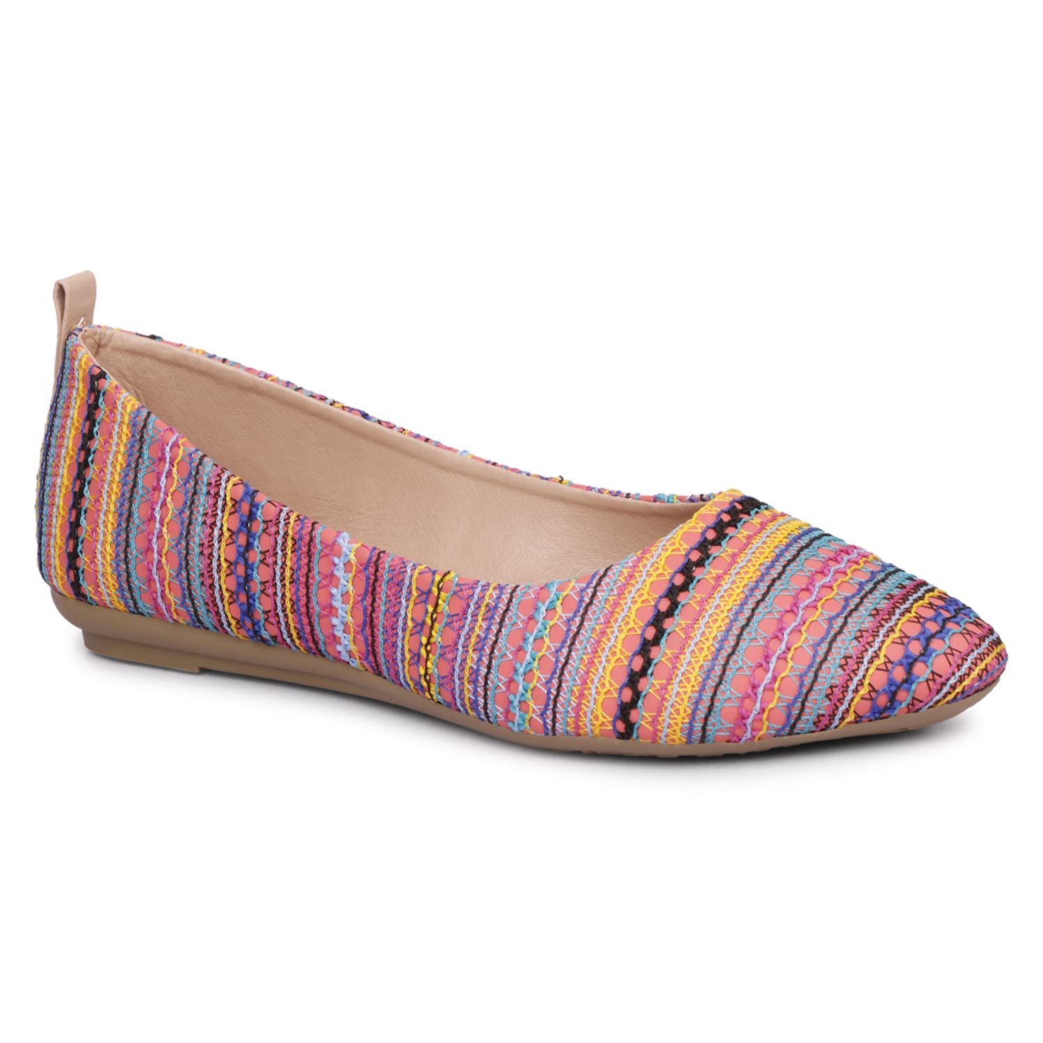 try feet Women's Coloured Fabric Flat Bellies-picture-25