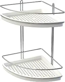 Porta Shampoo Duplo de Canto, Branco, Stolf