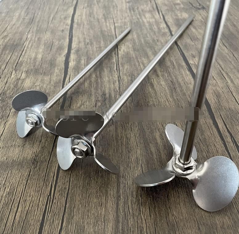1pc Three Blade Propelle Lab Rotating With Agitating Stirring Rod Stainless Steel DIA40mm To 120mm,Angle Degree Of Blade: 30° (Capacity : 50mm blade with rod)