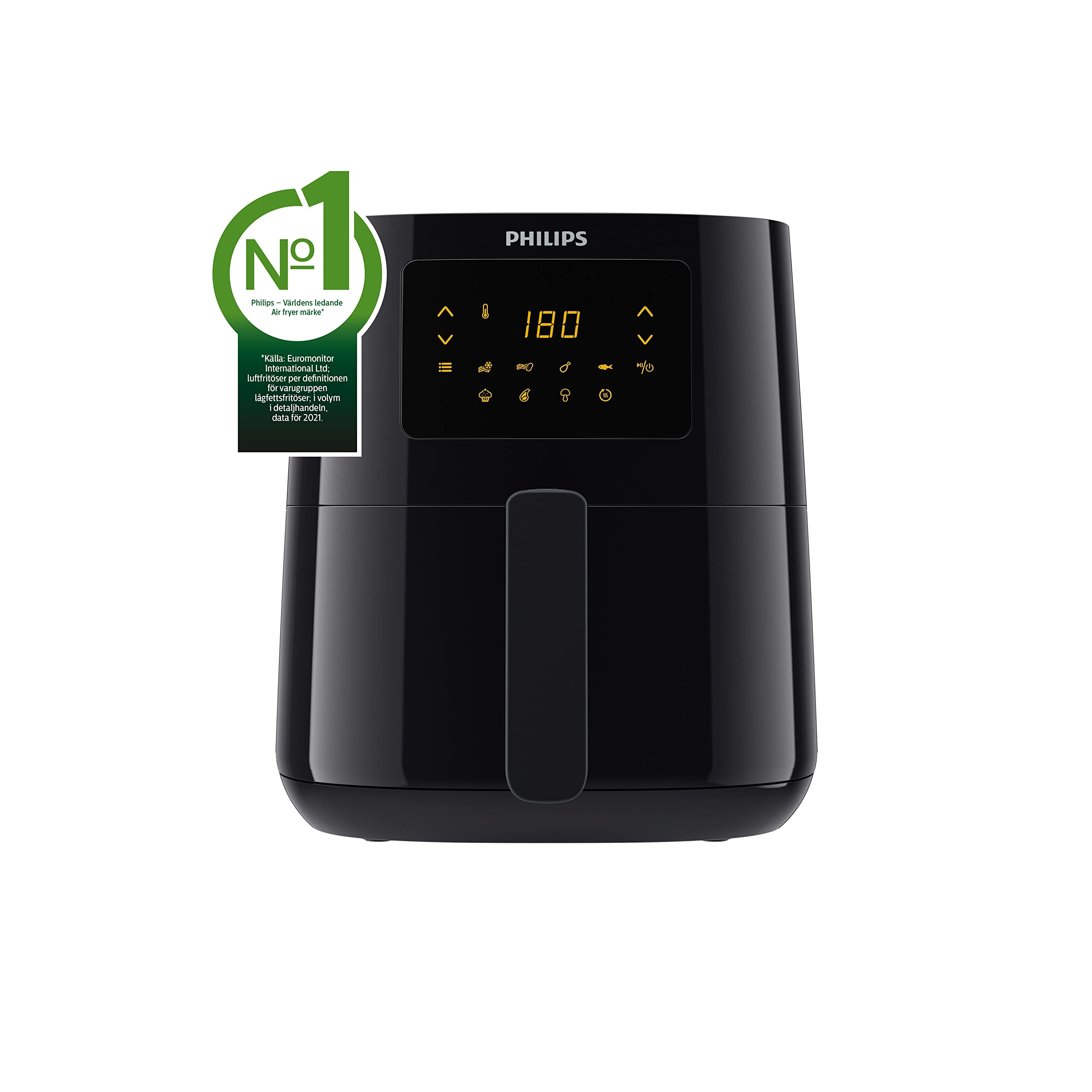 Philips Airfryer 3000 Serie L, 4.1 L (0.8 Kg), Friggitrice 13-in-1, 90% di Grassi in meno con la Tecnologia Rapid Air, Digitale, App per Ricette (HD9252/90)