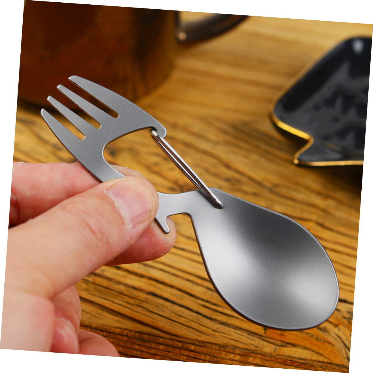 Kisangel 5pezzi Spork Utensile Apribottiglie Escursioni e Picnic Per Attività Outdoor