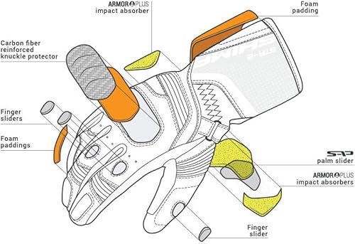 Miniatura 4 de SHIMA STR-2 Motrocycle Gloves for Men - Touchscreen Summer Sport Leather Biker Riding Gloves with Protectors, Reinforced Palm