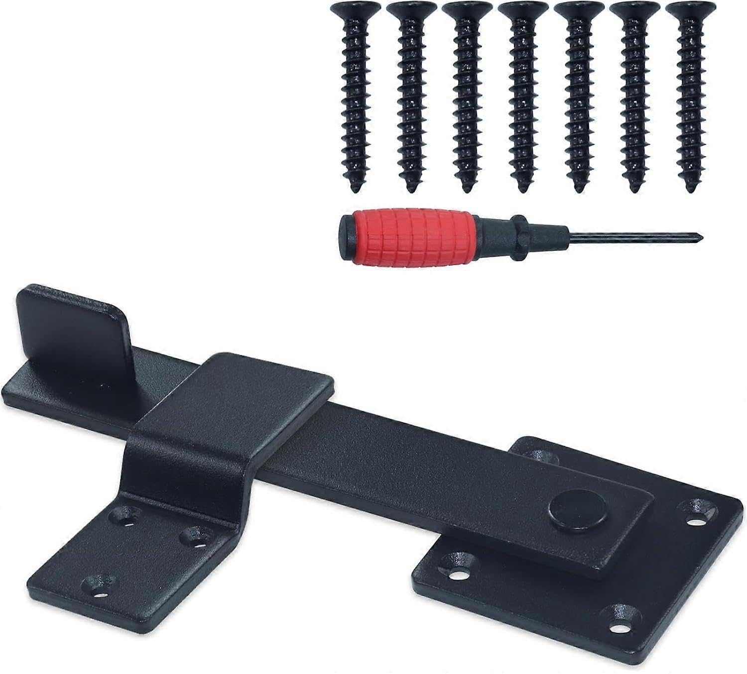 Joyhappst Image Color Heavy Duty Flip Fence Gate Latch Lock Set With Screwdriver For Wooden Fence