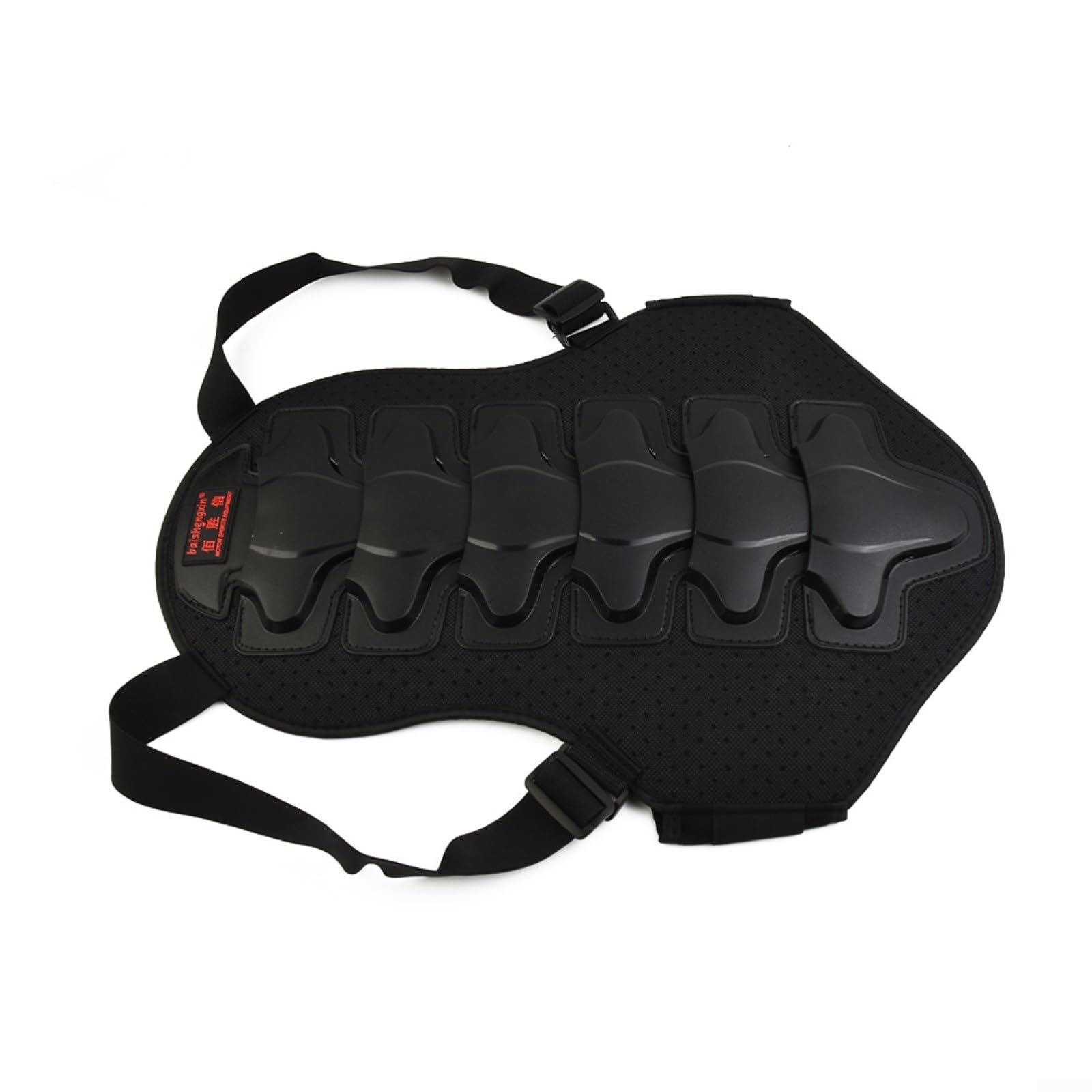 Paraschiena moto con guscio rigido in PE e schiuma EVA che assorbe gli urti, cintura in nylon regolabile, traspirante, adatto per motociclismo, pattinaggio, sci e
