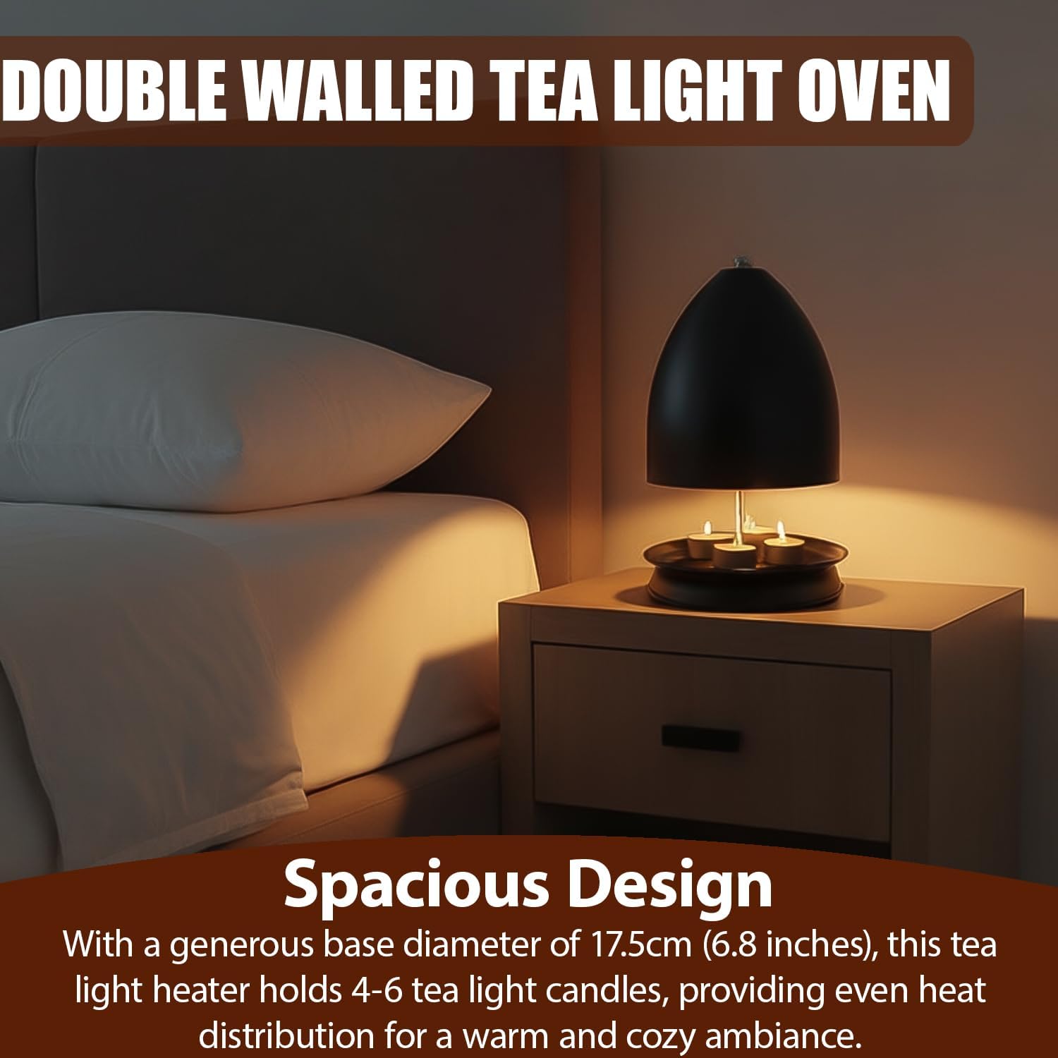 Multifunctional Iron Tea Light Candle Heater - Durable Metal Design with 4/6-Candle Capacity, Multi-Use Radiator for Home, Office & Living Room, Ideal Gift for Home Decor