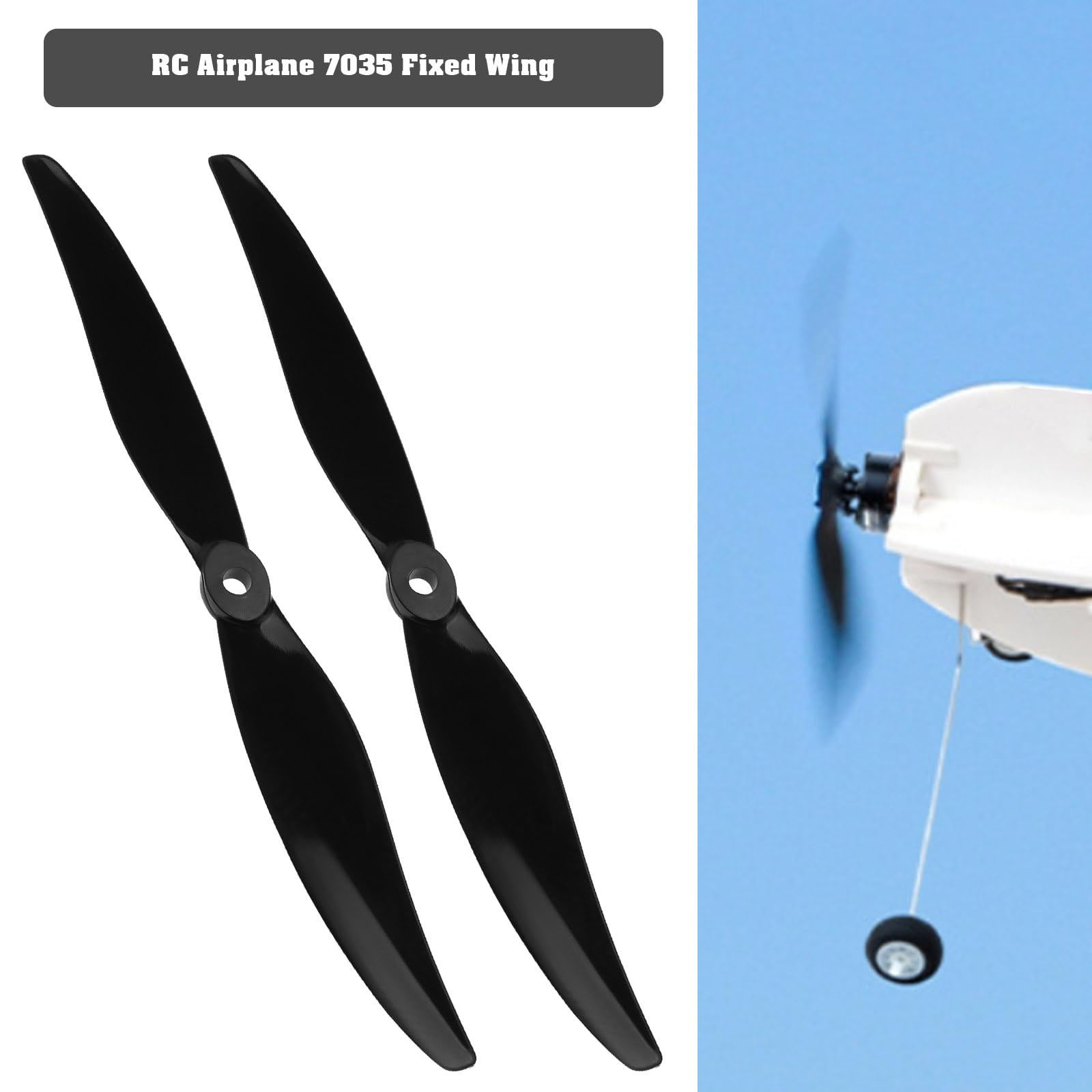 Hélice Avion Rc EMSea 2 Hélices CCW Nylon 8038 Pour Radiolink A560 - Compatible Moteurs 2204KV-2206KV - Noires Helice Avion