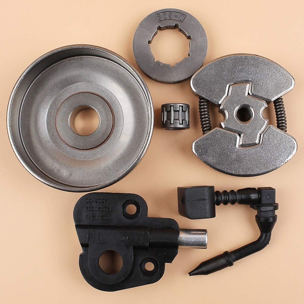 Motor de bomba de aceite de tambor de embrague de piñón de .325 "8T compatible con repuestos de motosierras Partner 350351