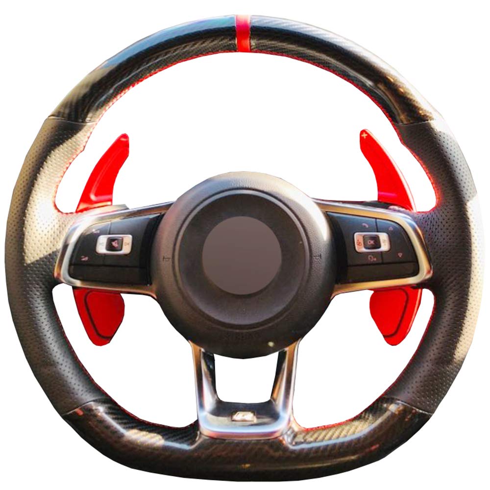 Buy ZYTXFXP For Carbon Fiber Black Steering Wheel Cover For Volkswagen