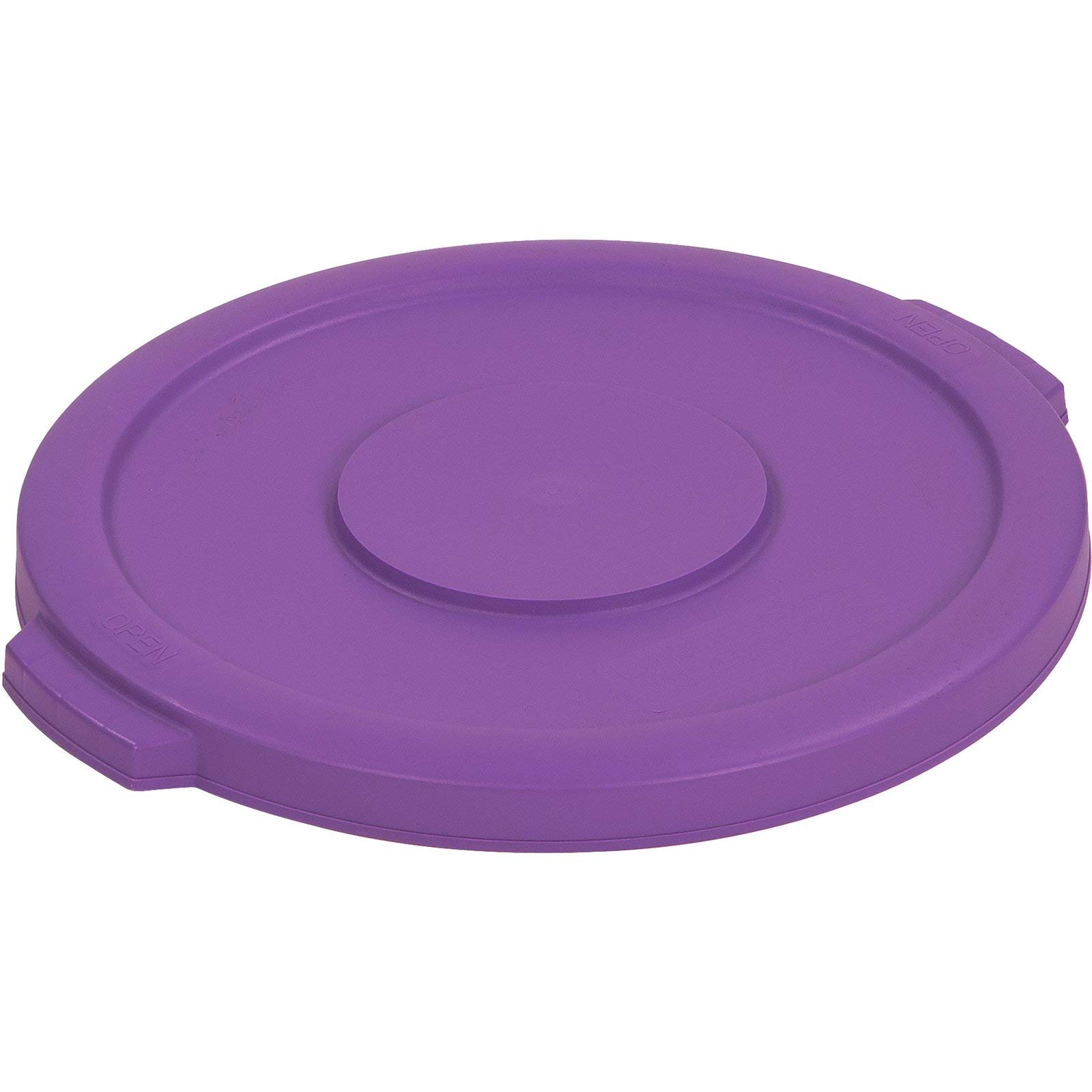 Carlisle 34104589 Bronco Round Waste Container Lid, 44 gal, Purple