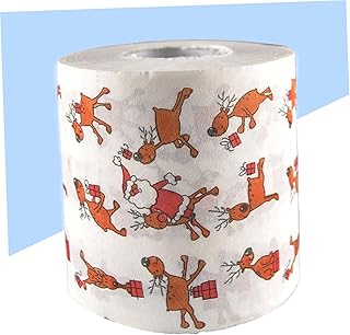 Amosfun Papel Higiênico De Natal A Granel Papel Higiênico De Rena Rolos De Papel Higiênico Novidade Papel Higiênico Impresso Rolo De Papel Toalha De Alce Rolo De Papel Higiênico De Rena