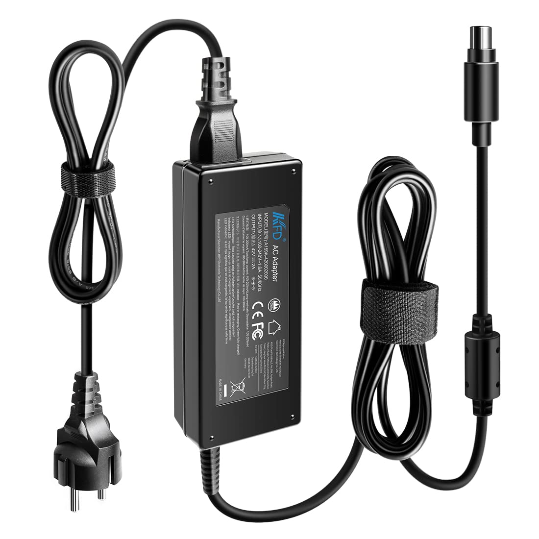 KFD DC 42V Caricabatterie Alimentazione per Segway Ninebot G30LP ES2 ES4 ES1L F20 F30 F40 E22 E25 Xiaomi M365 Pro/Pro2 Bird Lime-S Hiboy S2R Electric Scooter 36V Bicicletta elettrica Monopattino