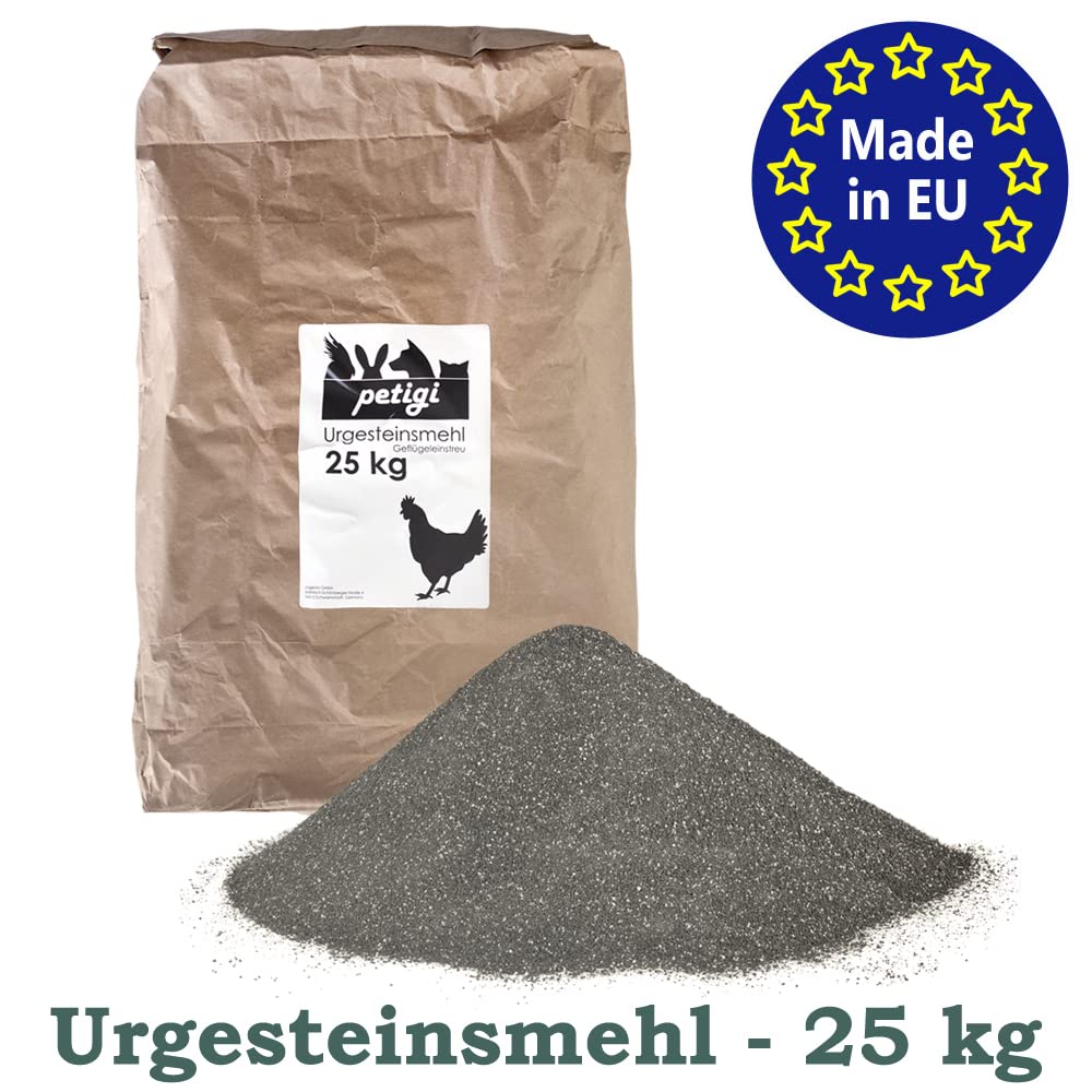 Petigi Poudre de Roche Primaire Diabase 25 kg pour Poulets Poulailler