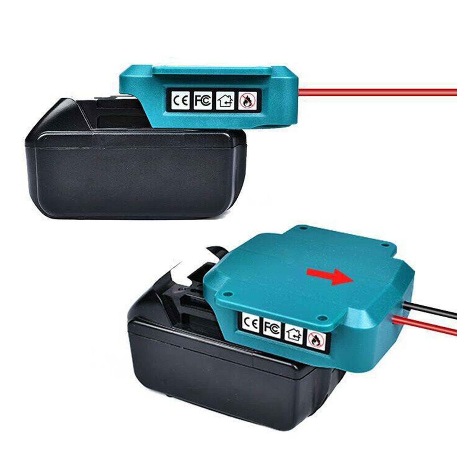 Milageto Adaptador de Batería Convertidor Adaptador Eléctrico Herramienta Clip de Material Apto para Herramientas de Bricolaje y