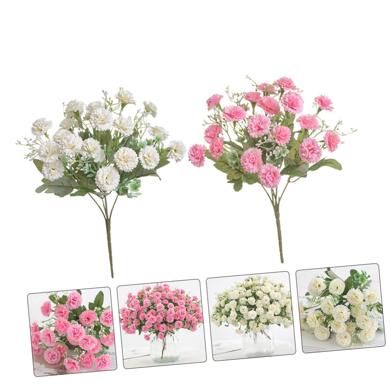 Alipis 3 Sätze Simulation Nelke Für Klein Dekorative Kunstblumen Uv Dekorationsparty Rustikale Künstliche Blüten Nupsis Hochzeitsdekoration Blume Gefälschte Blumen Seidenblume 2 Stück * 3