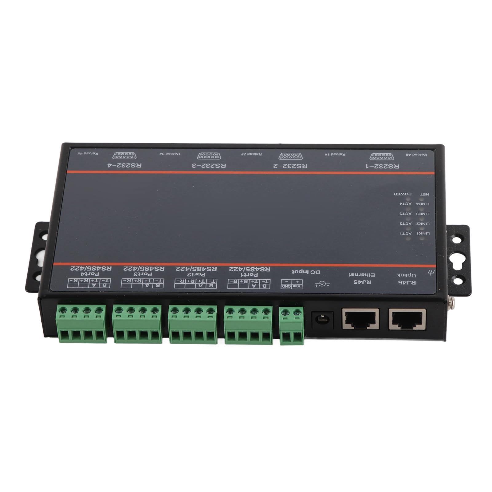 Servidor Serie HF - 5142B, convertidor RS232/485/422 a Ethernet de 4 Puertos, Grado Industrial con Amplio Voltaje 5-36 V, antiprotección para Control de Acceso y monitoreo de