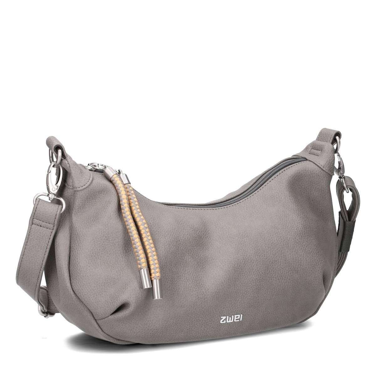 ZWEI Moon Bag Lola LO70 Halbmondtasche – Grau, 4 Liter