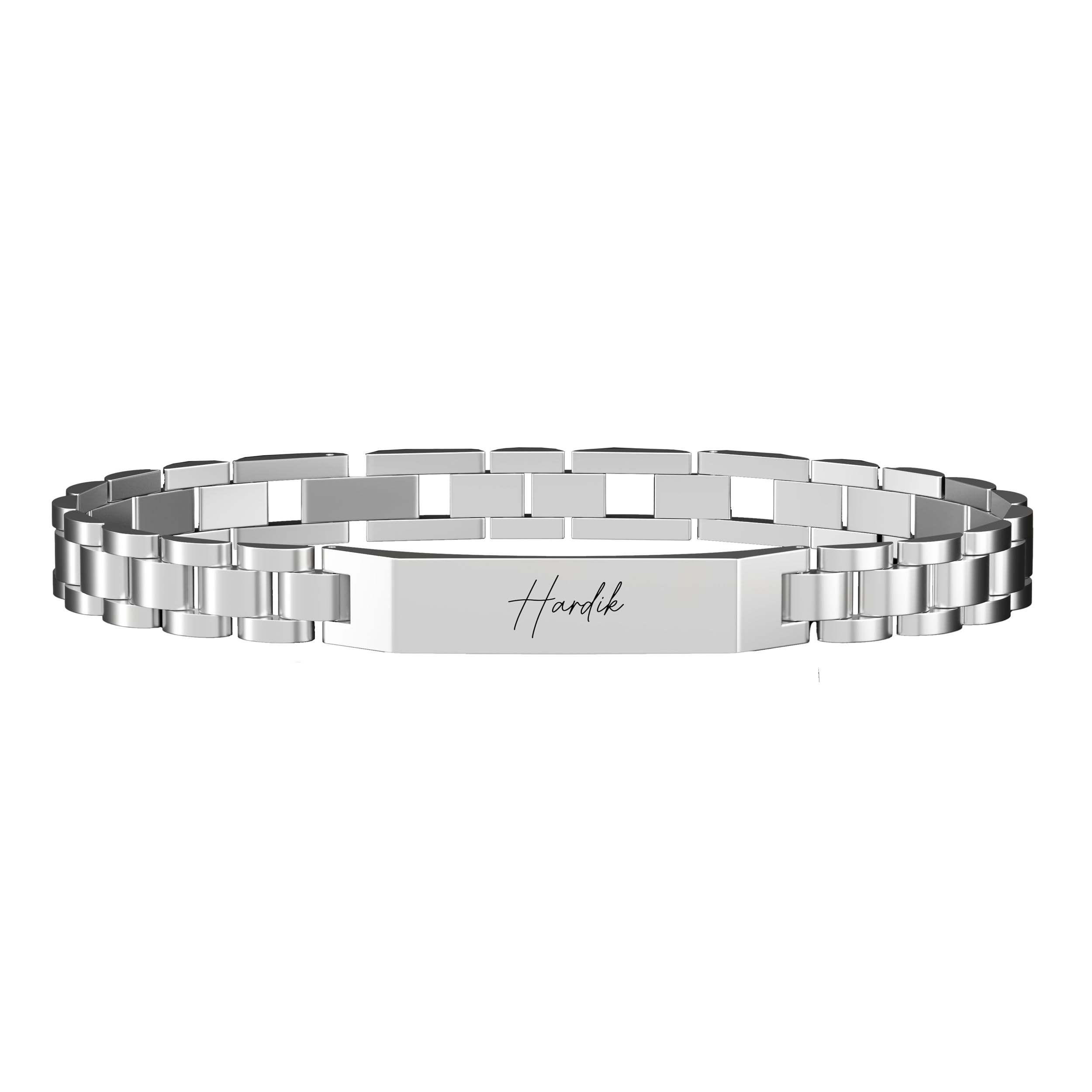 ETCHCRAFTEMPORIUM Etchcraft Emporium Personalised Stark Bracelet | Adjustable in Size | Stark Bracelet For Mens (Silver) (B0D2NZQ7N3) Amazon Price History, Amazon Price Tracker