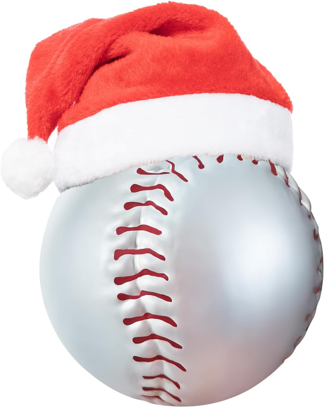 3.15” Christmas Baseball Ornament, 2026 Glass Blown Christmas Ball Ornaments for Christmas Tree Decoration, Christmas Sports Ornaments Balls for Xmas Holiday Party Tree Decoration