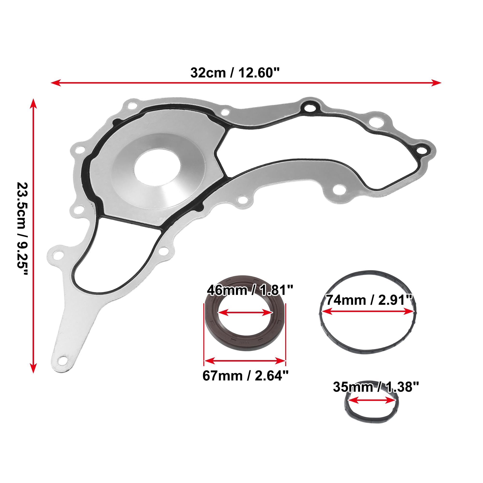 Amazon.com: uxcell 1 Set Timing Cover Gasket Replacement No 