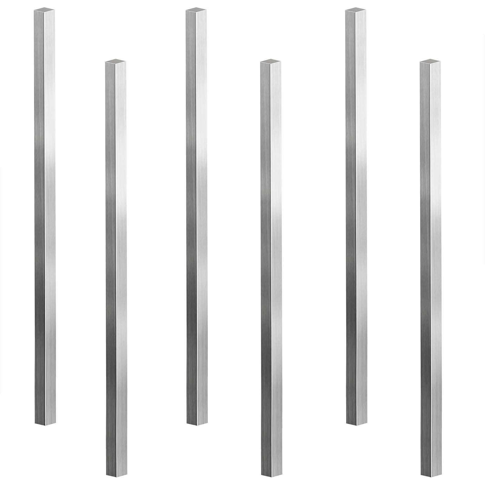 Barra quadrata in acciaio inox 6 x 6 x 305 mm per lavorazione dei metalli fai da te
