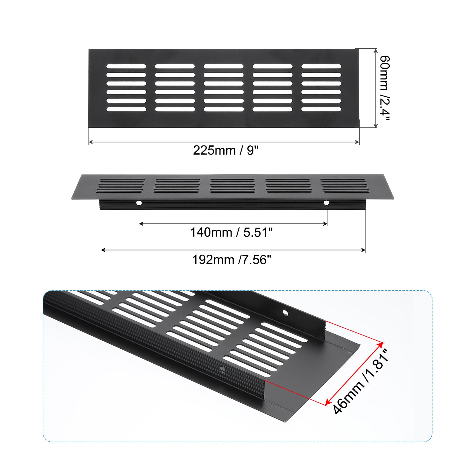 PATIKIL 9 x 2.4 Inch Door Air Vent Cover - Image 2