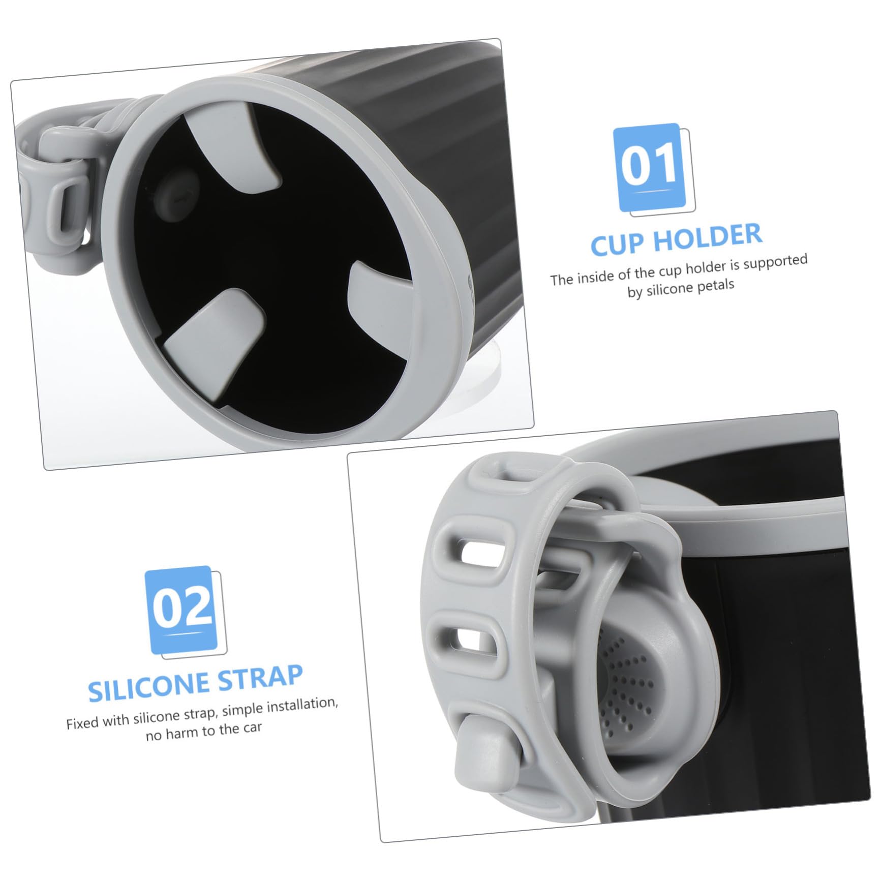 BESTonZON 2 Pezzi Portaoggetti Per Tazza D'Acqua Per Passeggino Forniture Per Passeggino Portabicchieri Per Carrello Portabottiglie Regolabile Carrello Portabottiglie Per Latte Carrello