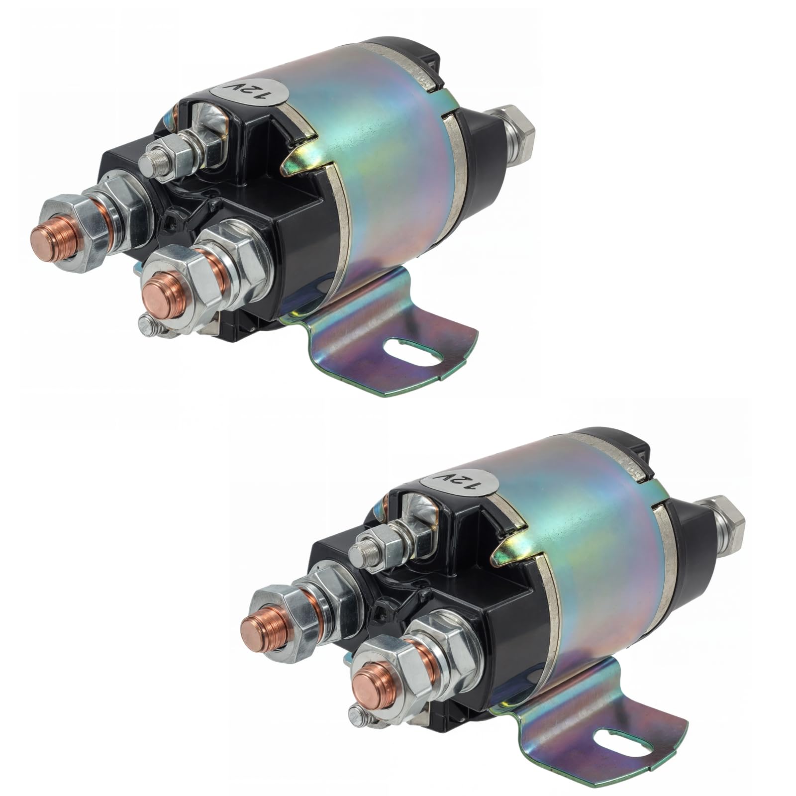 AUTO OCCASION Continuous Duty Solenoid Relay 200 AMP 6 Terminal 12 Volt Compatible with White Rodgers 124-305111 24-910-11 5121440 512440 SO51214 2