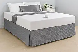 Saia Para Cama Box Solteiro Casal Padrão Queen King Size Ultrassônico Encaixe Prático (Cinza, Queen)