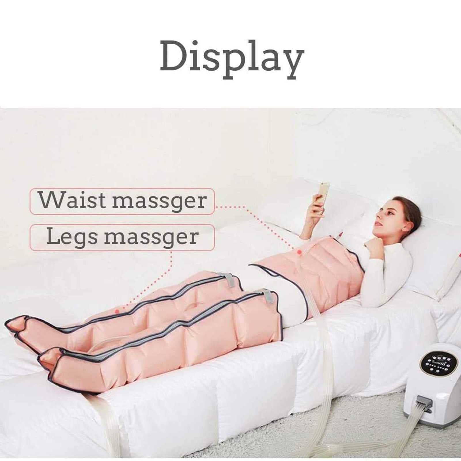 Masajeador De Piernas, Masajeador De Pies De Rodilla De Pantorrilla Con Compresión De Aire, Botas De Masaje Para Envolturas Para Piernas La Preseoterapia Alivia El Síndrome De Piernas Inquietas, Ede