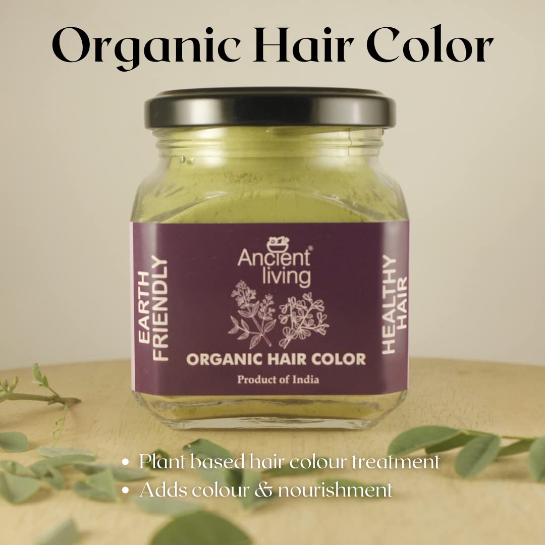 Ancient Living Organic Black Hair Color Pure Henna and Indigo Leaf Powder 100 gm Jar | Anti-Dandruff & Hair Strengthening | All Hair Types | Men & Women | Sulfates &Parabens Free | - Image 6 thumbnail