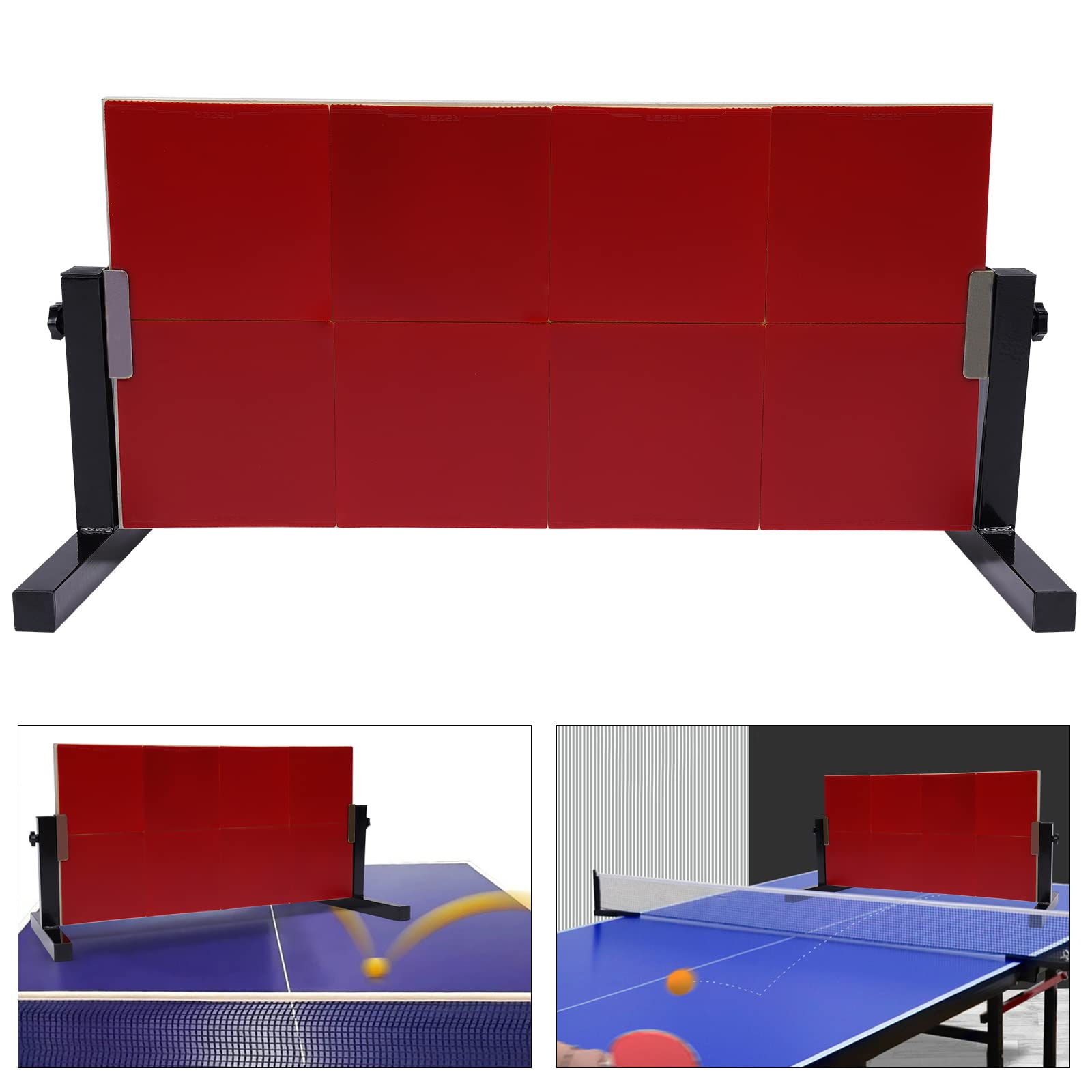 Tavolo da ping pong Rebound Board Rimbalzo con 8 gomme rosse, Pingpong Return Board auto-allenamento per interni