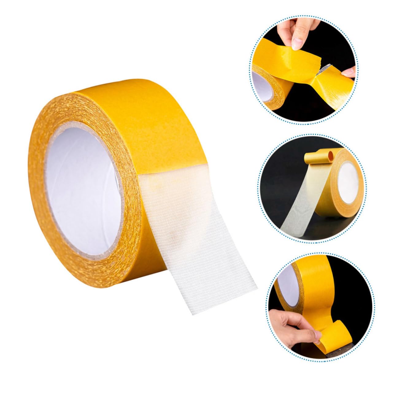ULTECHNOVO 5rotoli Nastro Biadesivo Extra Forte e Resistente per Decorazioni e Fissaggi Facile da Rimuovere Senza Residui Adesivi