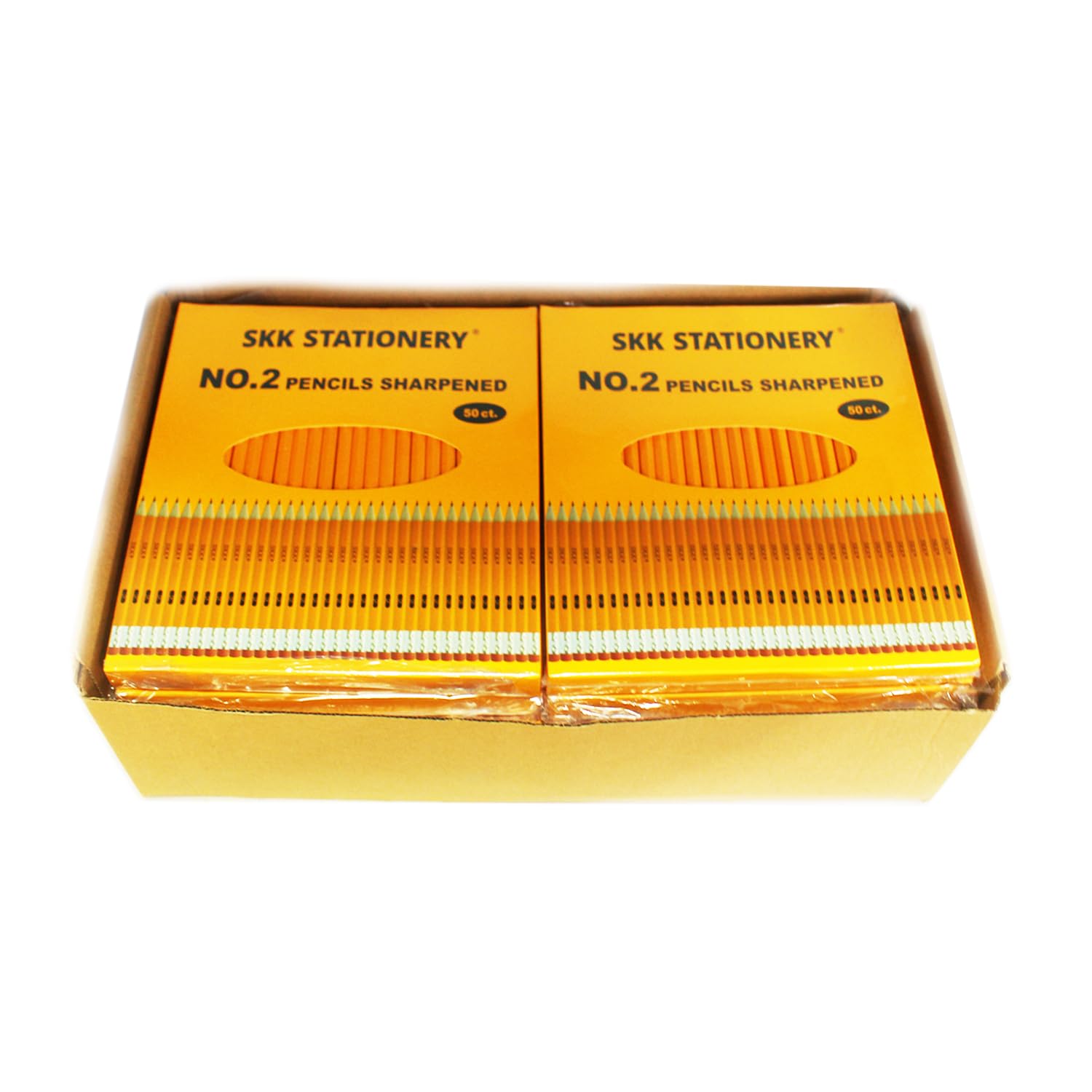 SKKSTATIONERY Lot de 600 crayons HB pré-taillés, crayons en bois pour fournitures scolaires et enseignantes, écriture, dessin et croquis, 50 boîtes