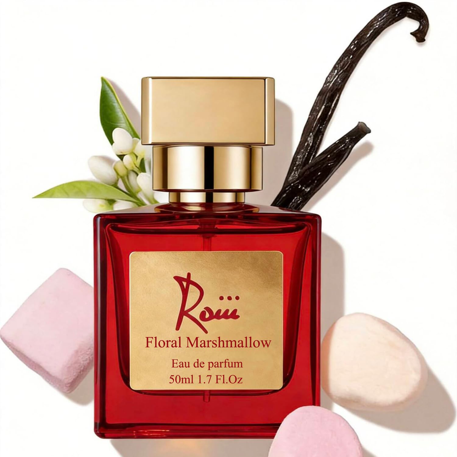 Roiii Eau de Parfum - Floral Marshmallow - Inspired by By K*y,Ali #81 Marshmallow - Perfume Luxury - Pure Infused - Paraben-Free - Vegan - Feminine - For Women -Fragrance 1.7 Fl 0z (Spray 50ml)