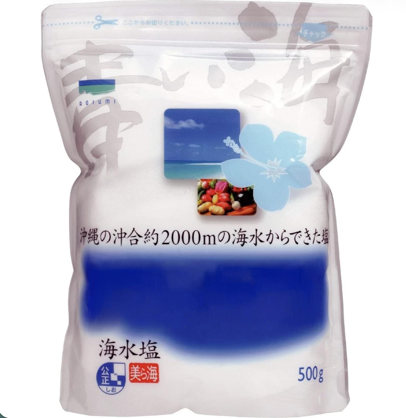 Okinawa Sea Salt – Premium Natural Sea Salt Made from Pure Seawater 2000m Off Itoman – Subtly Sweet, Mineral-Rich, All-Purpose Salt – Ideal for Japanese, Western & Chinese Cooking – 500g