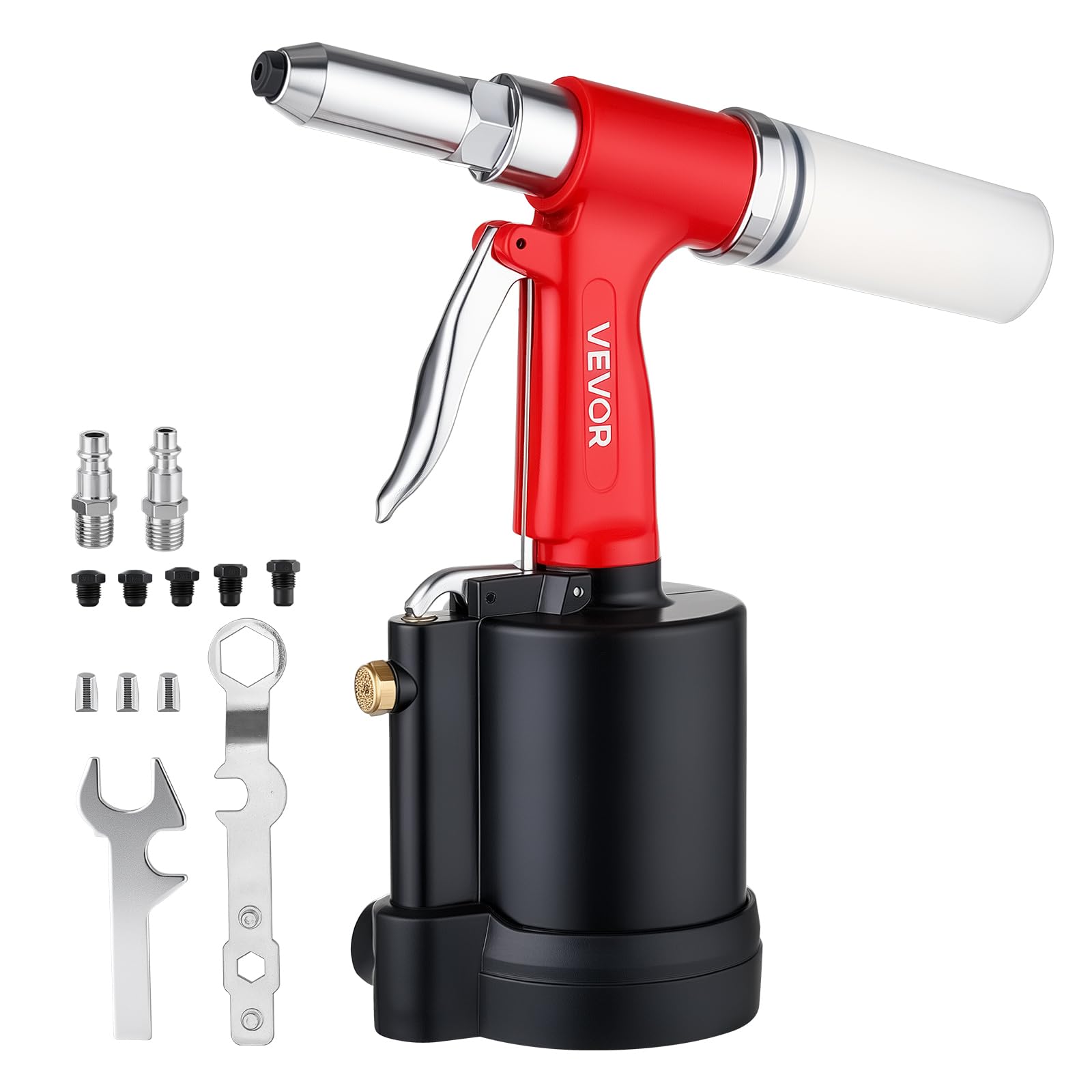 VEVOR Druckluft Nietmutternzange Set mit Nasenstücken 2,4/3,2/4,0/4,8/6,4mm