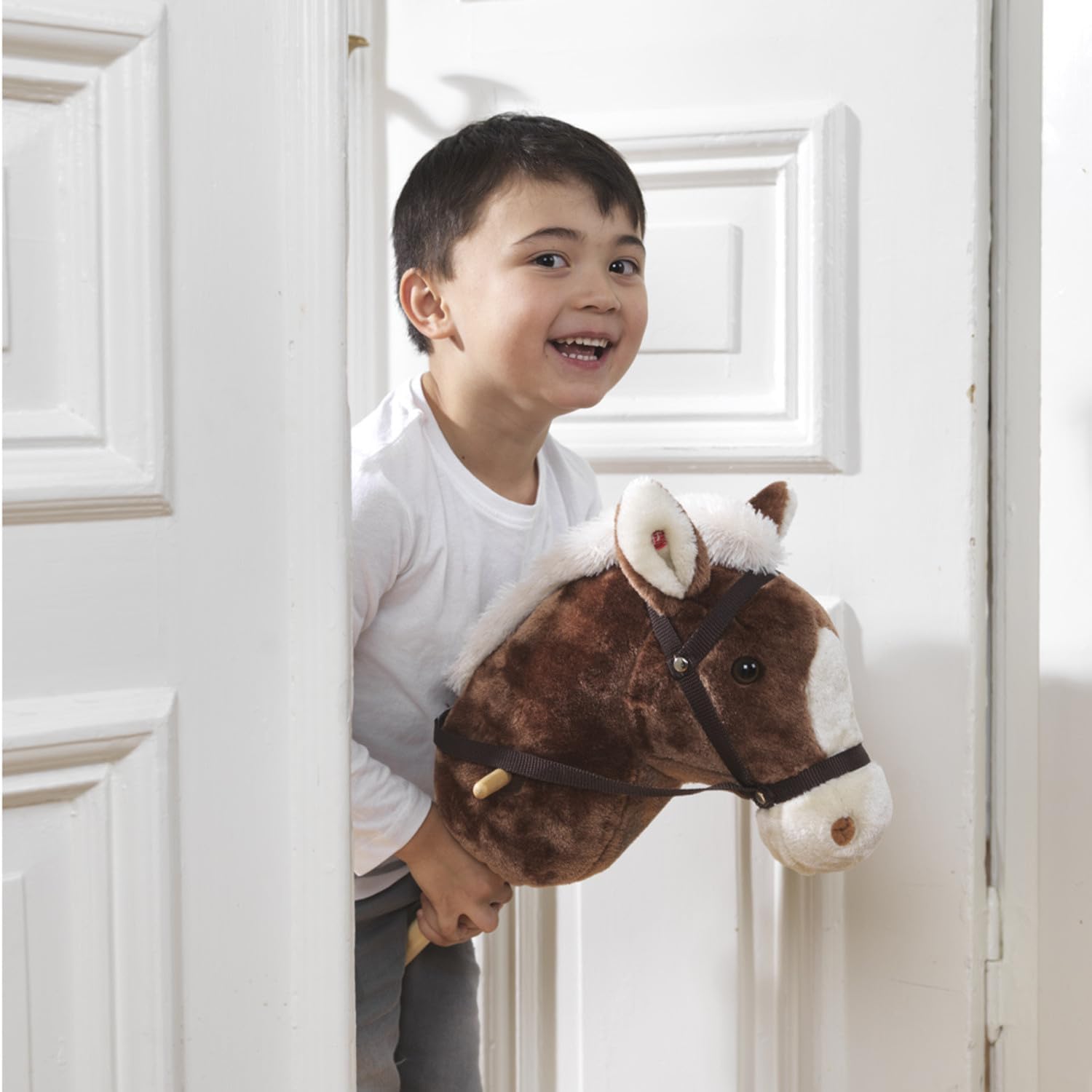 Teddykompaniet - Hobby Horse with Sound, Brown - TK12567
