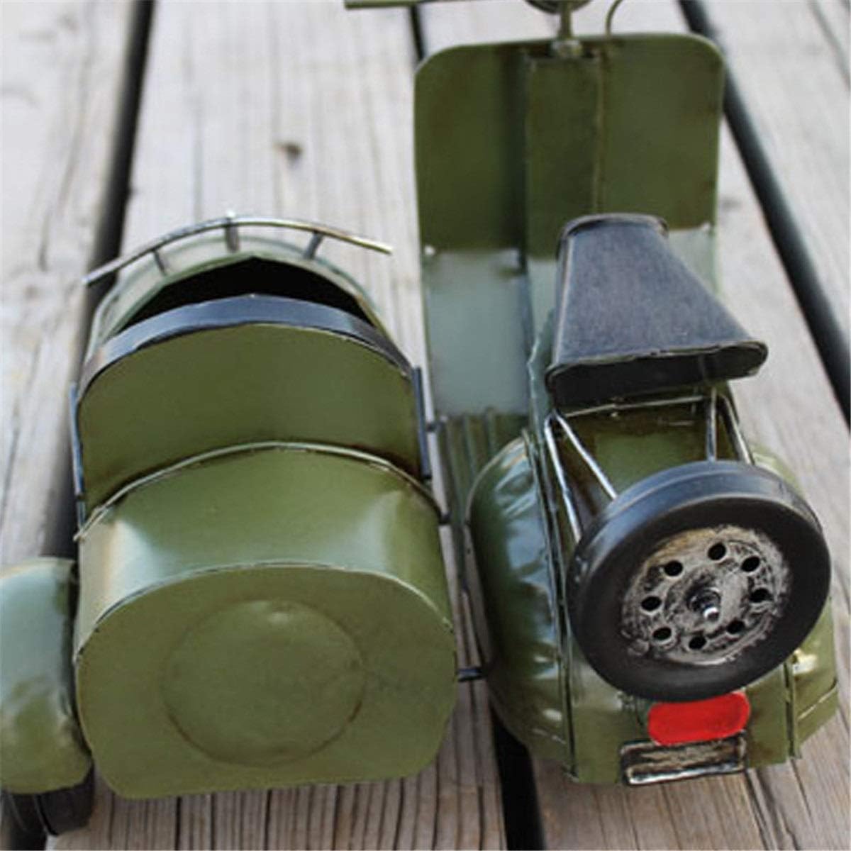 Motorcycle Model Green Tricycle Model Wrought Iron Retro Craft Gift Home Decoration Motorcycle Display Model (Color : Green Size : 16.5x21x18.5cm)