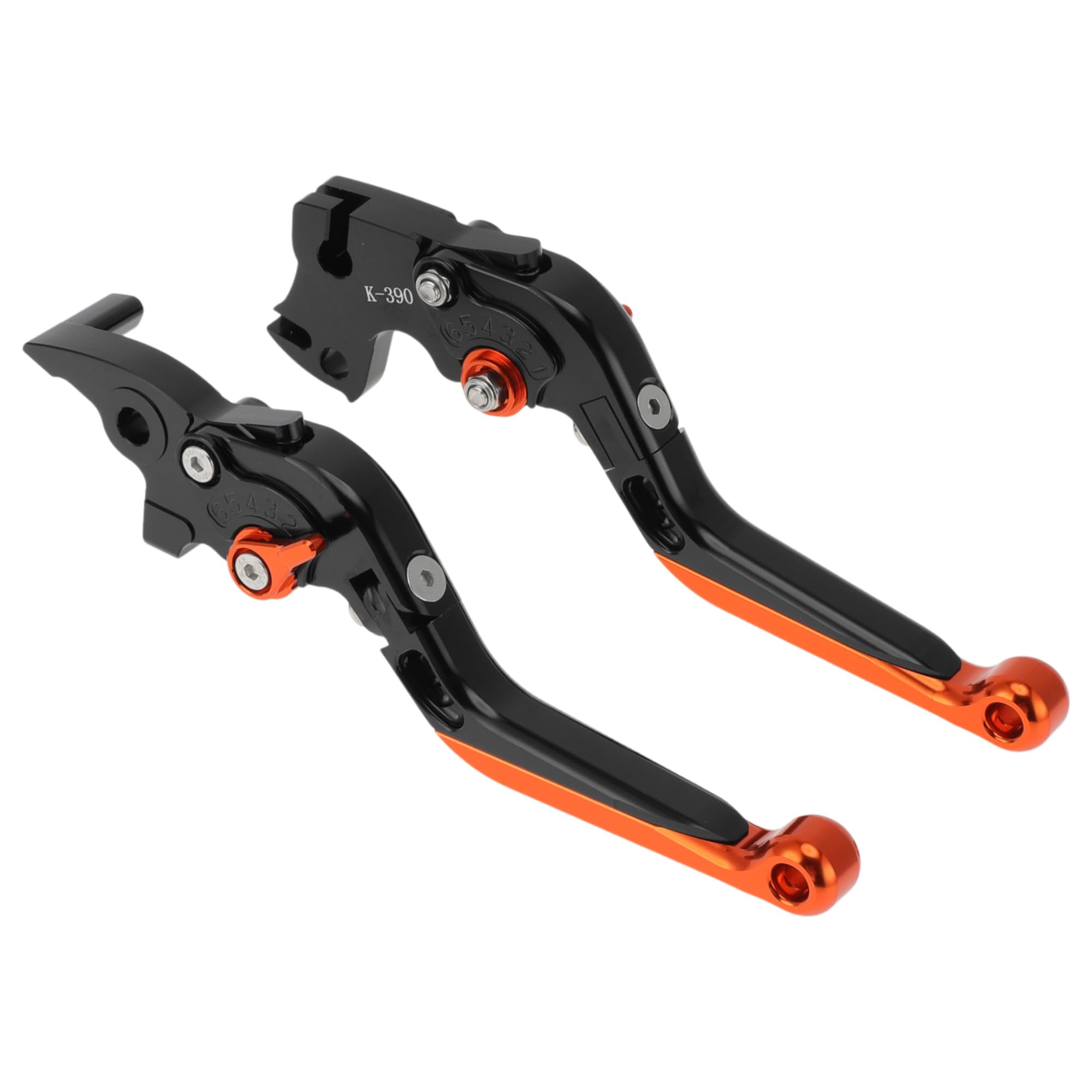 Leve Del Freno E Della Frizione Corte Per Moto Per KTM RC125 RC200 RC390 Leva Del Freno Per Manubrio Per KTM Per DUKE 125 Per DUKE 200 Per DUKE 390 Alluminio Nero E Arancione