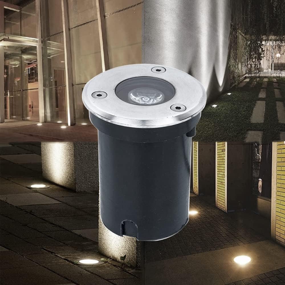 6 Faretti LED Da Incasso Calpestabili IP65 Per Esterni – 1W, 6500K, Alluminio E INOX, Alimentazione Diretta 220V