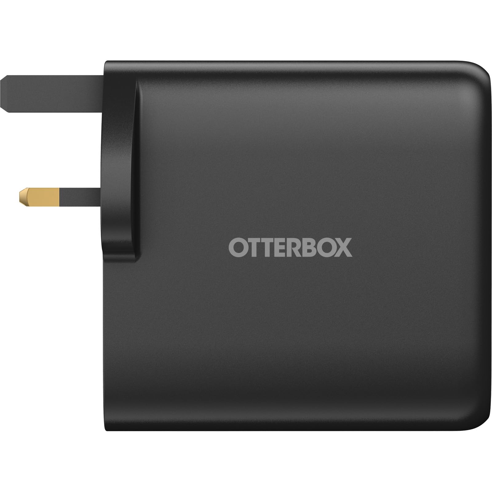 OtterBox Standard UK 100W USB-C PD GAN Cargador Pared 4 Ports, Negro | X2 USB-C PD Ports + x2 USB-A Ports, Cargador de carga rápida para Smartphones y Tablets, anticaídas