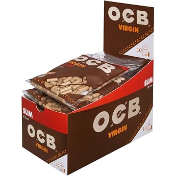 OCB Slim 9200 Unbleached Virgin Filter 6 MM-Friendly 10 Pouches Pack of 150