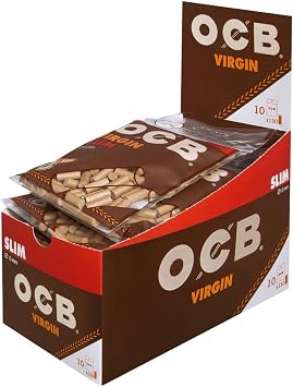 OCB 9200 Unbleached Slim Virgin Filter 6 mm Eco-Friendly 10 Bags 150 Pieces