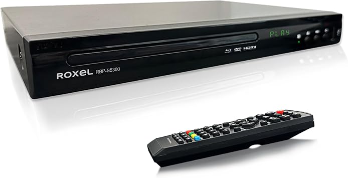 Roxel RBP-S5300A Blu-ray Player | Multi region | Digital LED Display | Dolby DTS Surround Sound | DVD Playback | USB, HDMI, RCA, Coaxial Port, All Region