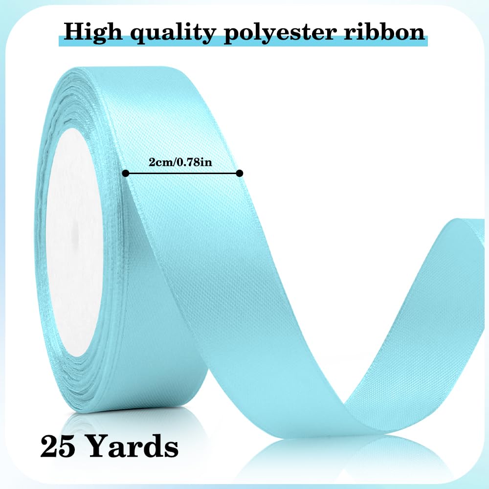 Baby Blue Ribbon 2cm*23m Light Blue Ribbon - Image 2
