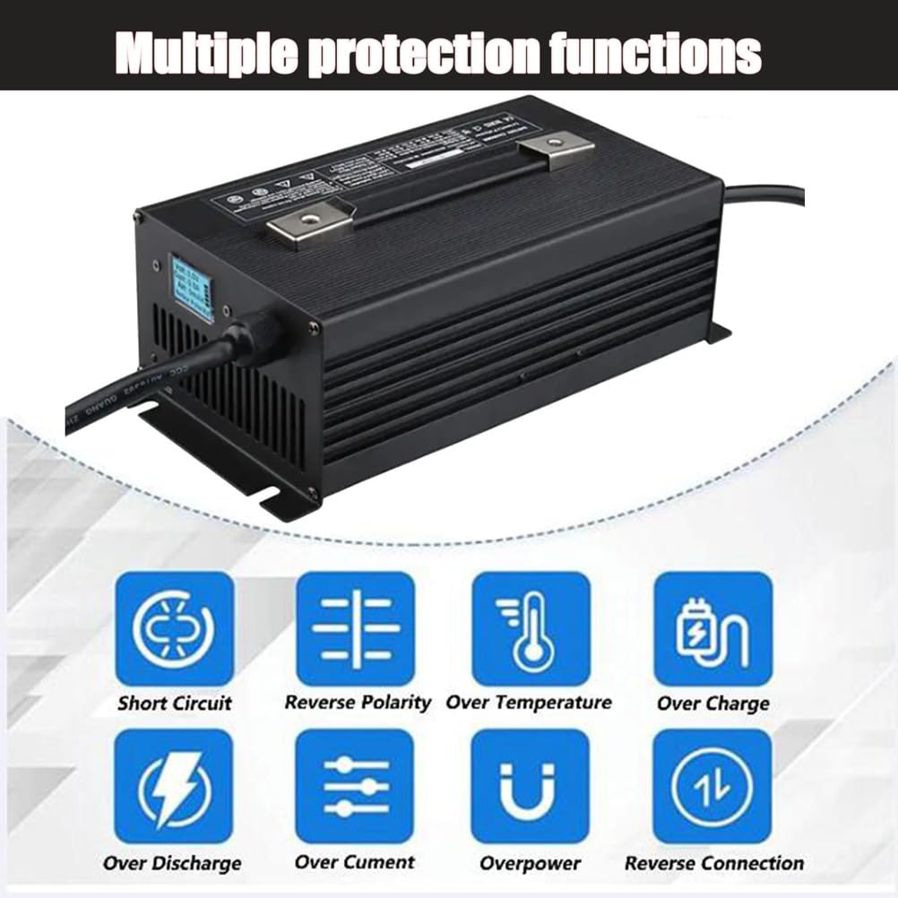 Ładowarka do Wózków Widłowych Dużej Mocy 1500 W 12 V/24 V/36 V/48 V/60 V/72 V Ze Złączem Wyjściowym Anderson 50 A