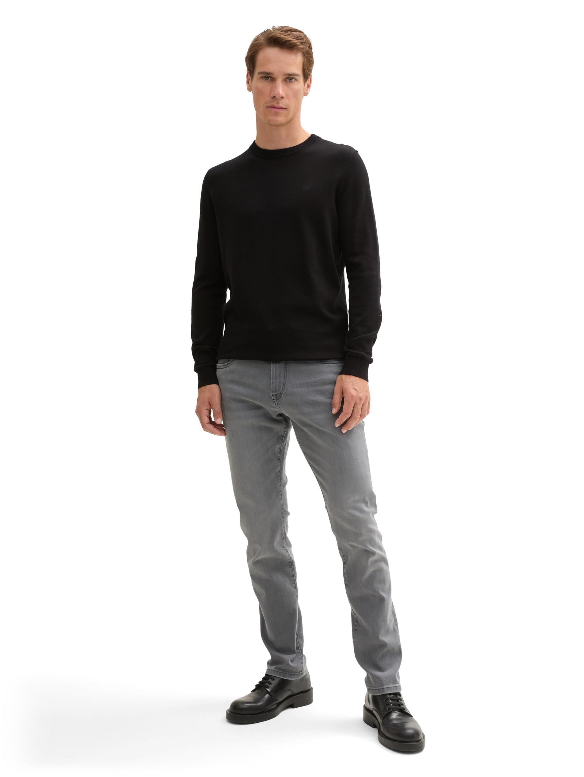Tom Tailor Herren Basic Strickpullover mit Rundhalsausschnitt